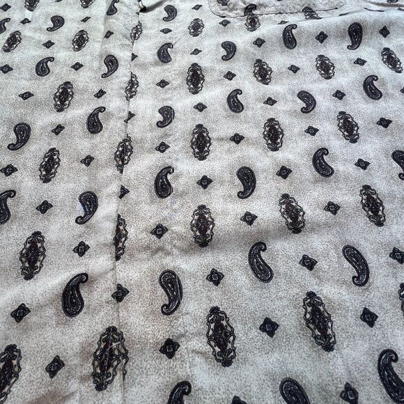 Vintage Cambio Italia Men’s 100% Silk Artwork Short Sleeve Button Up Shirt Sz S - Picture 2 of 8